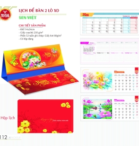 LỊCH BÀN - CHỮ A + CHỮ M