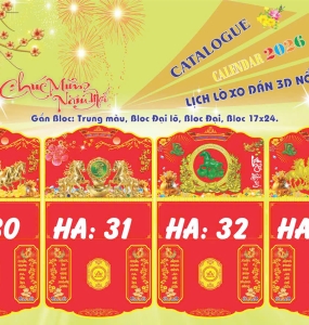 LỊCH LÒ XO DÁN 3D NỔI
