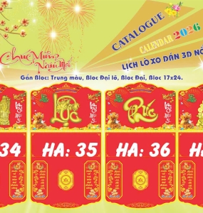 LỊCH LÒ XO DÁN 3D NỔI 32 