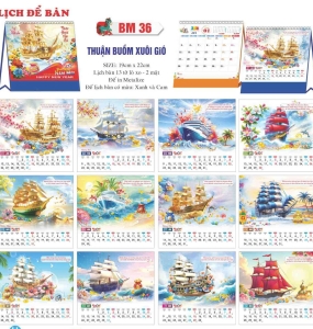 LỊCH BÀN 2026 - THUẬN BUỒM XUÔI GIÓ
